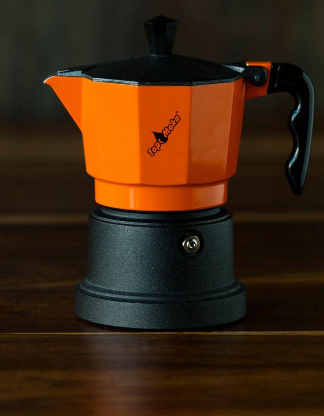 Top Moka Teflon 3 Kop Orange